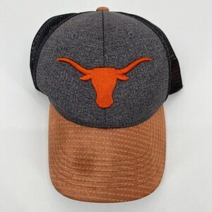 Texas Longhorns Snapback Trucker Hat Grey Orange Mesh NCAA Fan Cap OSFA
